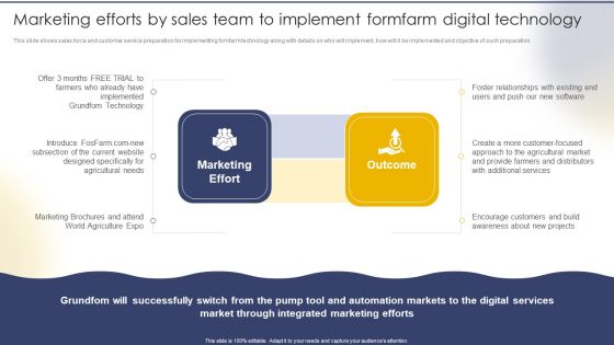 Marketing Efforts By Sales Team To Implement Formfarm Digital Technology Themes PDF