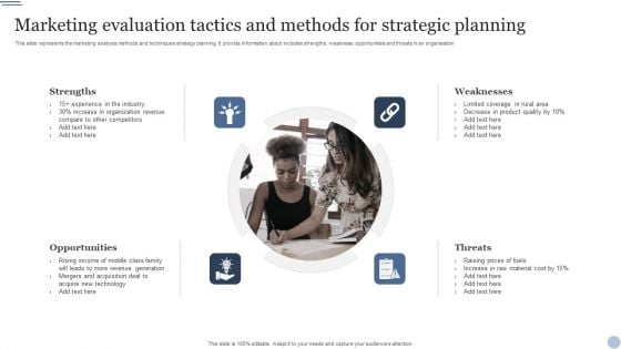 Marketing Evaluation Tactics And Methods For Strategic Planning Ppt Ideas Layout Ideas PDF Marketing Evaluation Tactics And Methods For Strategic Planning Ppt Ideas Layout Ideas PDF