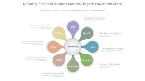 Marketing For Small Business Success Diagram Powerpoint Slides