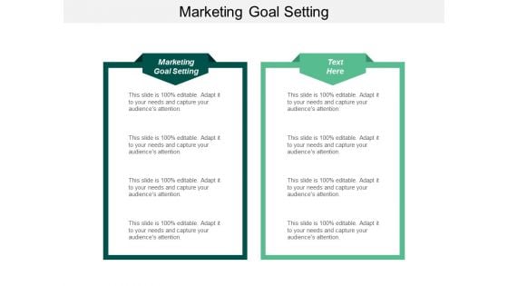 Marketing Goal Setting Ppt Powerpoint Presentation Pictures Tips Cpb