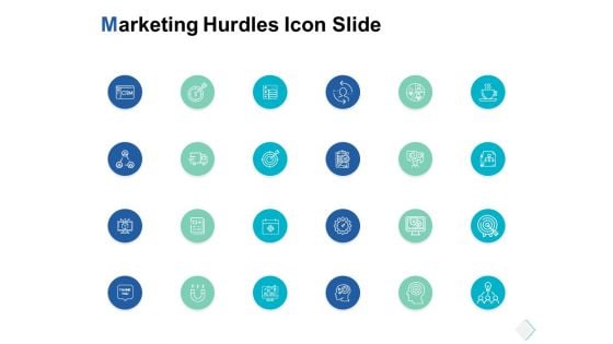 marketing hurdles icon slide management ppt powerpoint presentation show aids