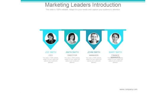Marketing Leaders Introduction Ppt PowerPoint Presentation Slide Marketing Leaders Introduction Ppt PowerPoint Presentation Slide