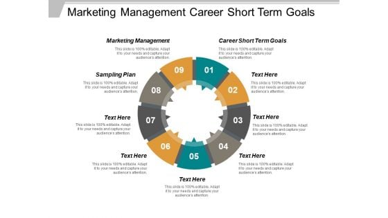 Marketing Management Career Short Term Goals Sampling Plan Ppt PowerPoint Presentation Pictures Example
