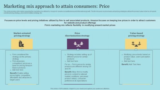 Marketing Mix Approach To Attain Consumers Price Slides PDF