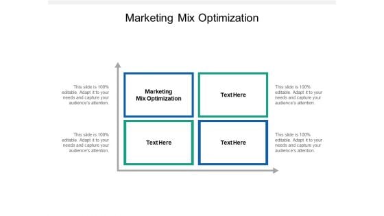 Marketing Mix Optimization Ppt PowerPoint Presentation Model Smartart Cpb