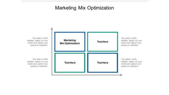 Marketing Mix Optimization Ppt PowerPoint Presentation Model Smartart Cpb