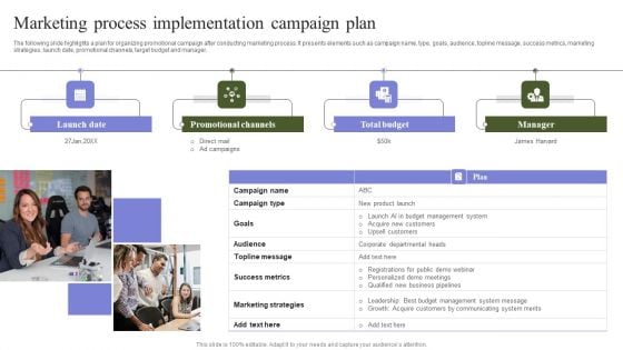 Marketing Mix Strategy Handbook Marketing Process Implementation Campaign Plan Microsoft PDF