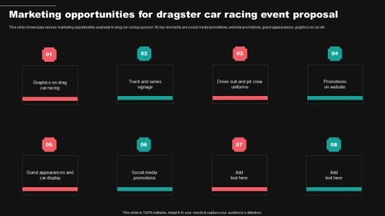 Marketing Opportunities For Dragster Car Racing Event Proposal Ppt Infographic Template Influencers PDF Marketing Opportunities For Dragster Car Racing Event Proposal Ppt Infographic Template Influencers PDF