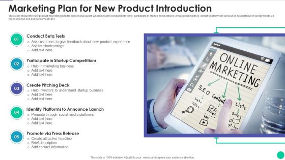 Marketing Plan For New Product Introduction Information PDF