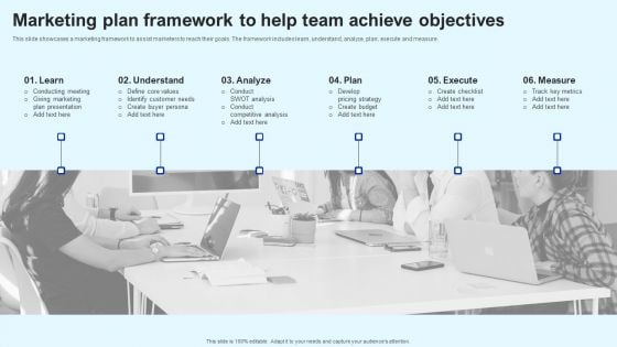 Marketing Plan Framework To Help Team Achieve Objectives Marketing Strategy Ideas PDF Marketing Plan Framework To Help Team Achieve Objectives Marketing Strategy Ideas PDF