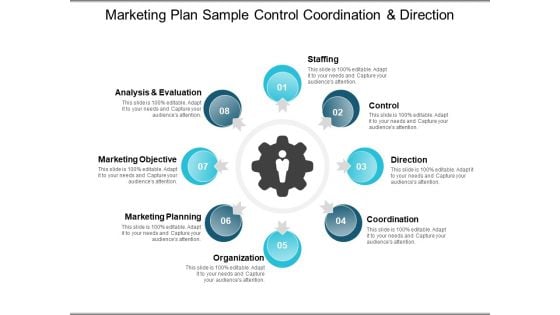 Marketing Plan Sample Control Coordination And Direction Ppt PowerPoint Presentation Outline Themes