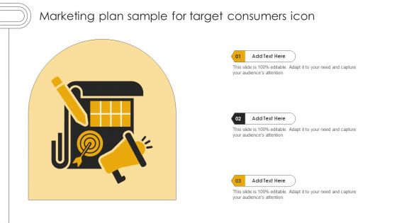 Marketing Plan Sample For Target Consumers Icon Inspiration PDF