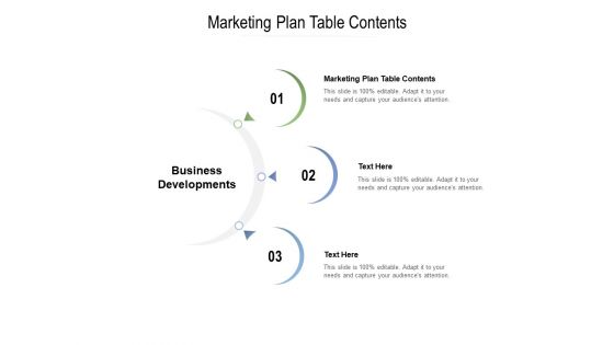 Marketing Plan Table Contents Ppt PowerPoint Presentation Infographic Template Structure Cpb Pdf