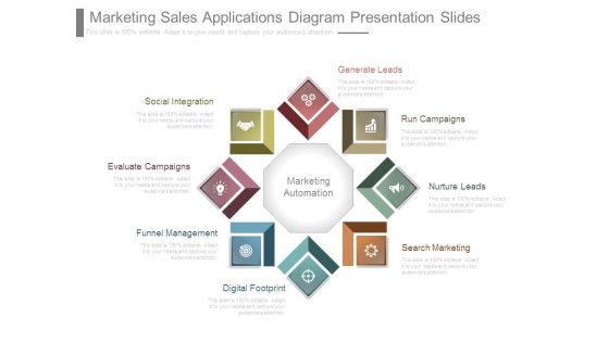 Marketing Sales Applications Diagram Presentation Slides