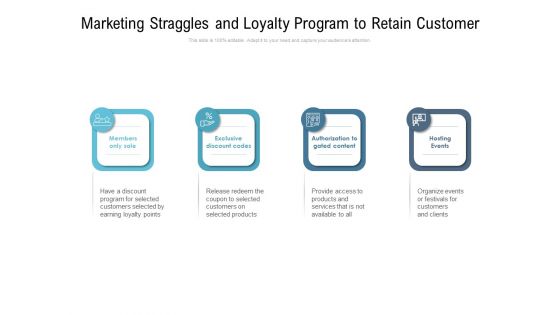 Marketing Straggles And Loyalty Program To Retain Customer Ppt PowerPoint Presentation File Graphics Tutorials PDF