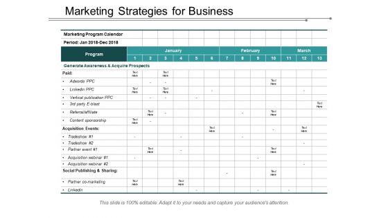 Marketing Strategies For Business Ppt PowerPoint Presentation Summary Picture