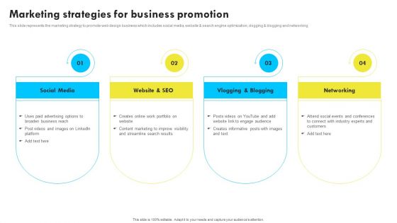 Marketing Strategies For Business Promotion Web Design And Development Company Profile Elements PDF