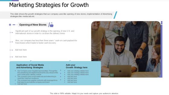 Marketing Strategies For Growth Investor Pitch Deck For PE Funding Icons PDF