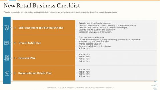 Marketing Strategies For Retail Store New Retail Business Checklist Themes PDF