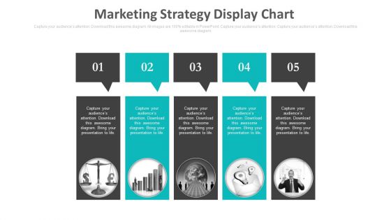 Marketing Strategy Display Chart Ppt Slides