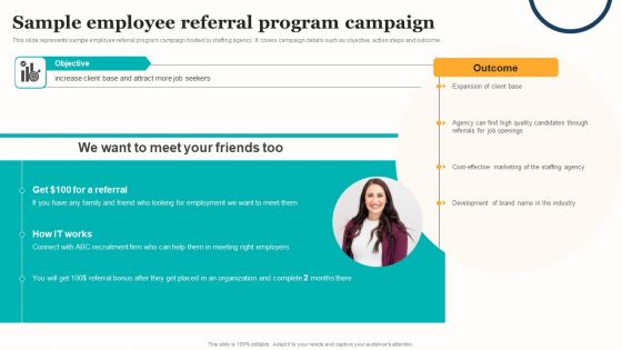 Marketing Strategy For A Recruitment Company Sample Employee Referral Program Campaign Guidelines PDF