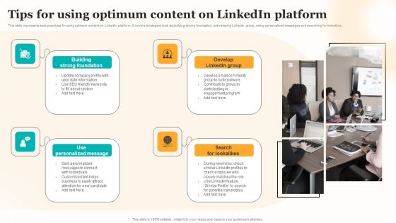 Marketing Strategy For A Recruitment Company Tips For Using Optimum Content On Linkedin Platform Clipart PDF Marketing Strategy For A Recruitment Company Tips For Using Optimum Content On Linkedin Platform Clipart PDF