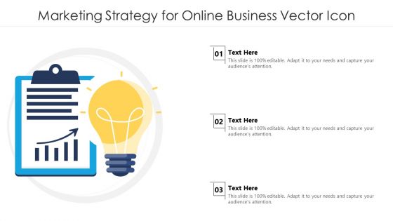 Marketing Strategy For Online Business Vector Icon Ppt Summary Images PDF