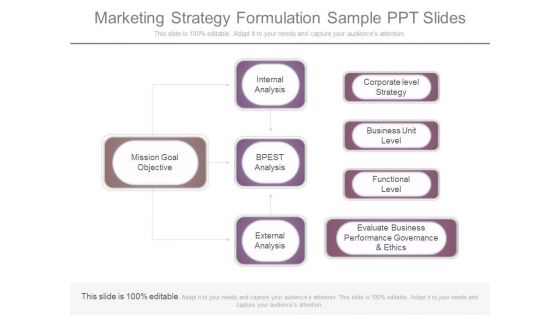 Marketing Strategy Formulation Sample Ppt Slides