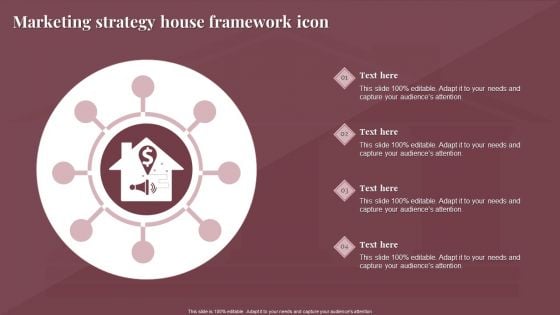 Marketing Strategy House Framework Icon Elements PDF