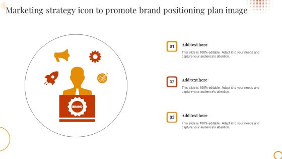 Marketing Strategy Icon To Promote Brand Positioning Plan Image Microsoft PDF