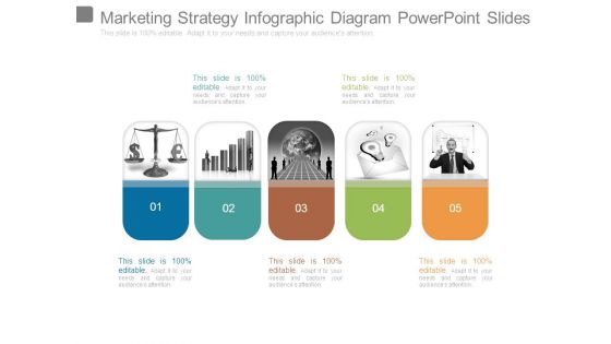 Marketing Strategy Infographic Diagram Powerpoint Slides