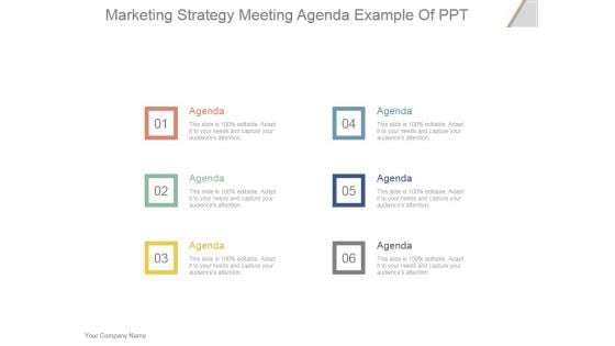 Marketing Strategy Meeting Agenda Ppt PowerPoint Presentation Images