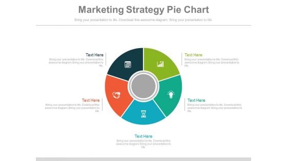 Marketing Strategy Pie Chart Ppt Slides