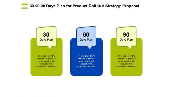 Marketing Strategy Proposal For Product Launch 30 60 90 Days Plan For Product Roll Out Strategy Proposal Elements PDF Marketing Strategy Proposal For Product Launch 30 60 90 Days Plan For Product Roll Out Strategy Proposal Elements PDF