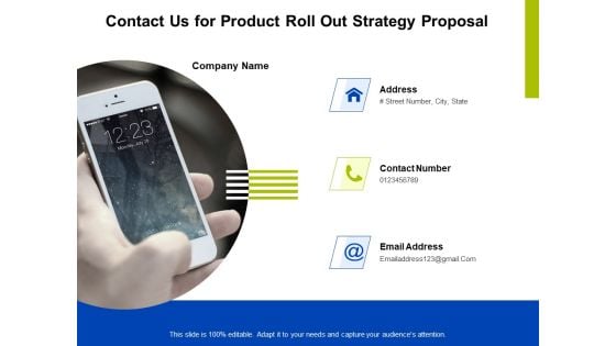 Marketing Strategy Proposal For Product Launch Contact Us For Product Roll Out Strategy Proposal Download PDF