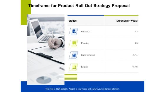 Marketing Strategy Proposal For Product Launch Timeframe For Product Roll Out Strategy Proposal Information PDF