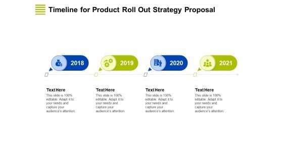 Marketing Strategy Proposal For Product Launch Timeline For Product Roll Out Strategy Proposal Background PDF