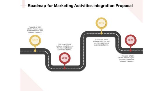 Marketing Strategy Roadmap For Marketing Activities Integration Proposal Clipart PDF