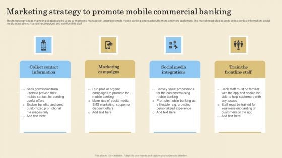 Marketing Strategy To Promote Mobile Commercial Banking Download PDF