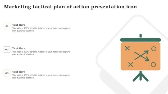 Marketing Tactical Plan Of Action Presentation Icon Ppt Gallery Images PDF