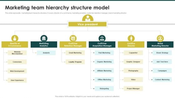 Marketing Team Hierarchy Structure Model Ecommerce Marketing Plan To Enhance Ideas PDF