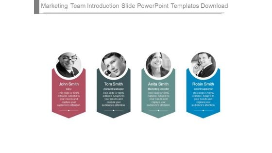 Marketing Team Introduction Slide Powerpoint Templates Download