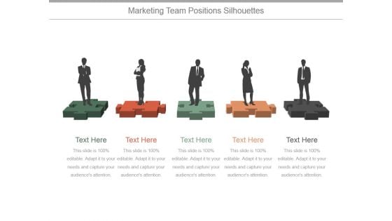 Marketing Team Positions Silhouettes Ppt PowerPoint Presentation Outline