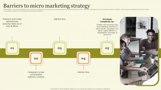 Marketing Techniques For Increasing Target Audience Barriers To Micro Marketing Strategy Background PDF