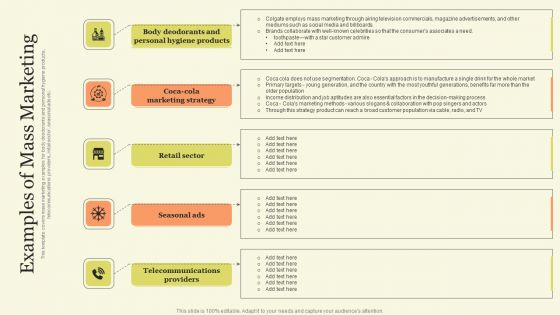 Marketing Techniques For Increasing Target Audience Examples Of Mass Marketing Summary PDF