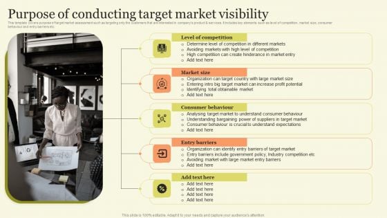 Marketing Techniques For Increasing Target Audience Purpose Of Conducting Target Market Visibility Information PDF