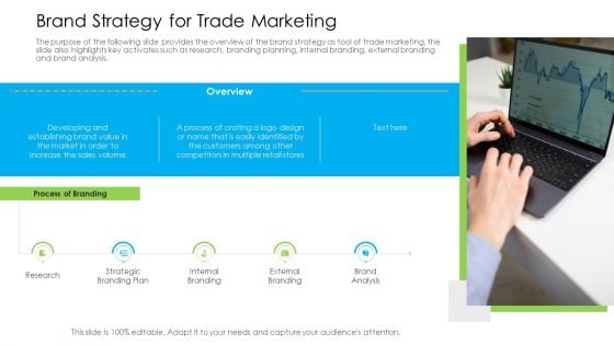 Marketing Techniques Online Offline Commercial Activities Brand Strategy For Trade Marketing Elements PDF