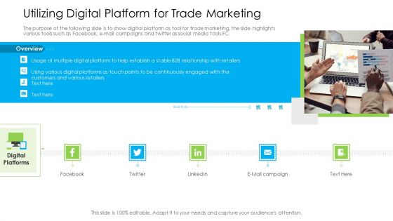 Marketing Techniques Online Offline Commercial Activities Utilizing Digital Platform For Trade Marketing Topics PDF