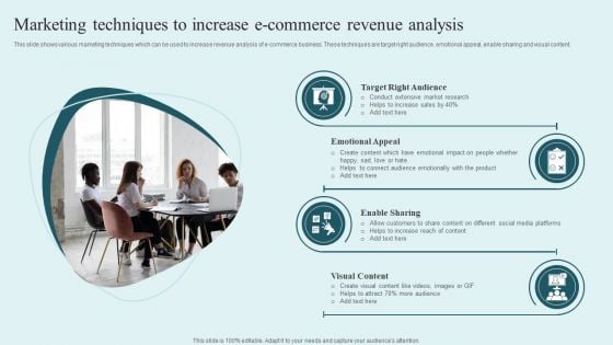 Marketing Techniques To Increase E Commerce Revenue Analysis Formats PDF Marketing Techniques To Increase E Commerce Revenue Analysis Formats PDF