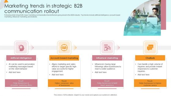 Marketing Trends In Strategic B2B Communication Rollout Demonstration PDF